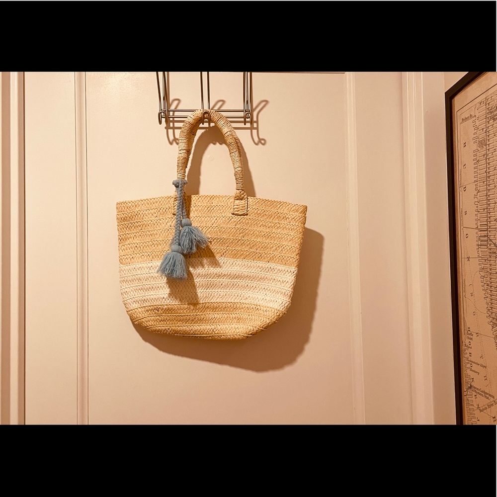 Altru Woven Handbag with Cute Blue Tassel